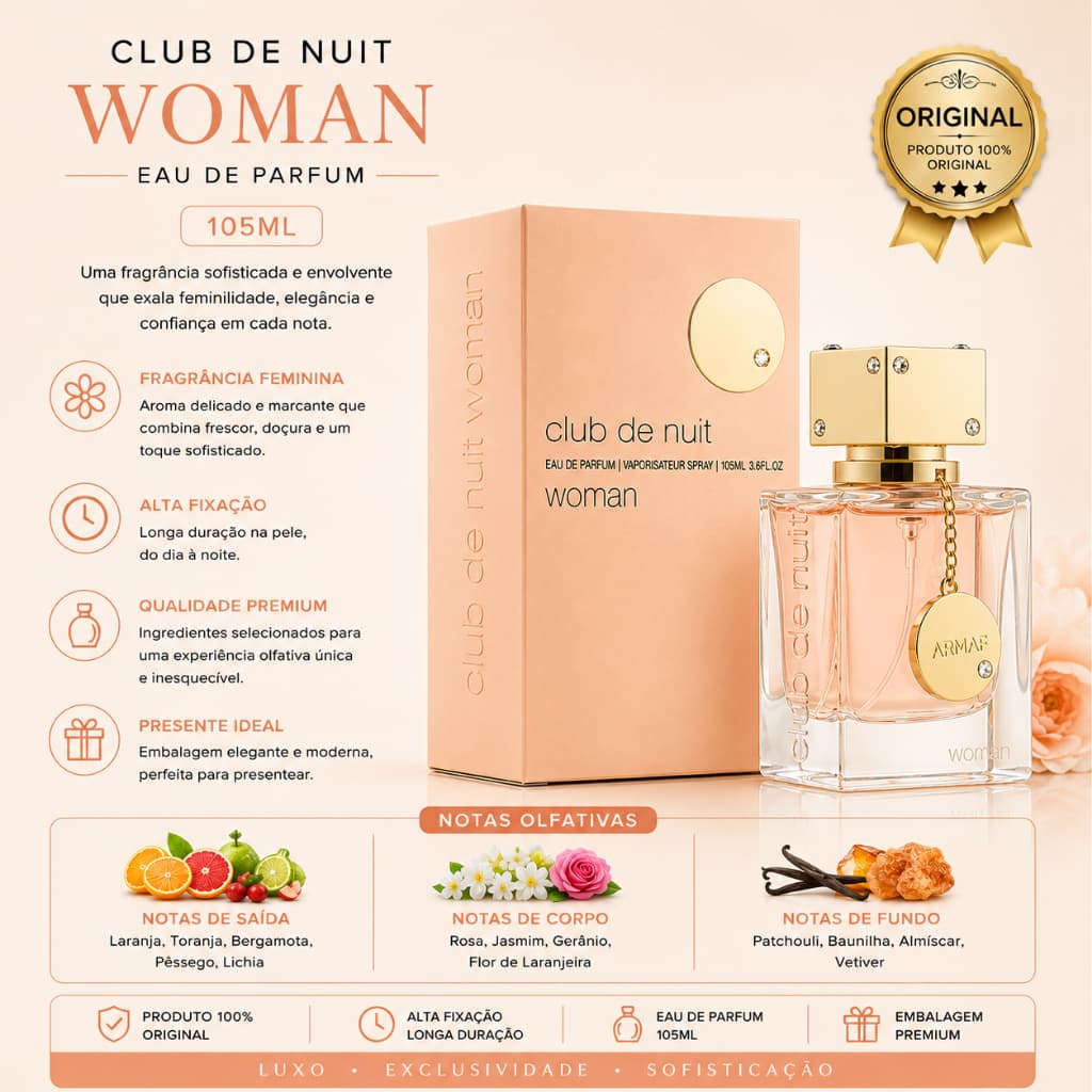 Perfume Feminino Club de Nuit Woman 105ml EDP