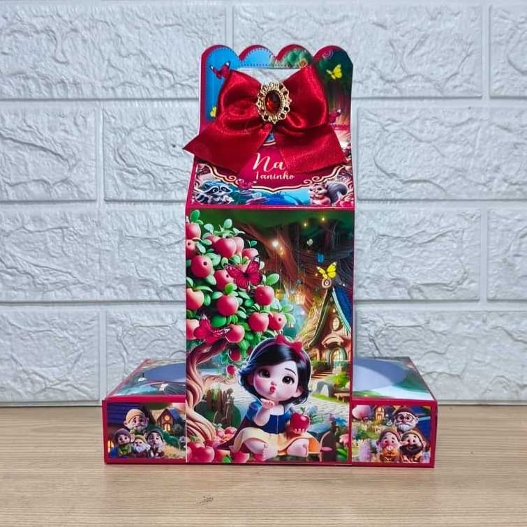 Caixa Kit Cineminha Luxo Personalizada Festa Infantil  BRANCA DE NEVE BABY
