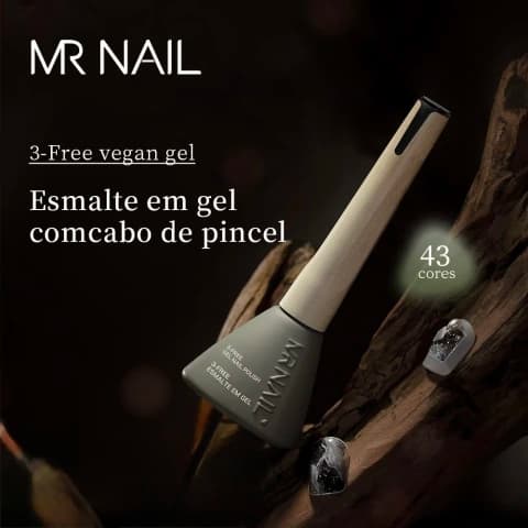 Esmalte em Gel Mr. Nail 3-Free Vegan UV LED Alta Cobertura
