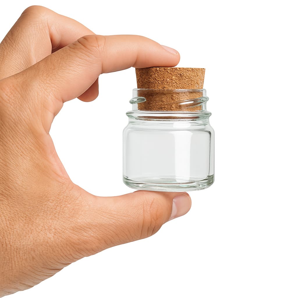 70 Mini Pote De Vidro 40ml Para Velas Doces Tampa De Rolha