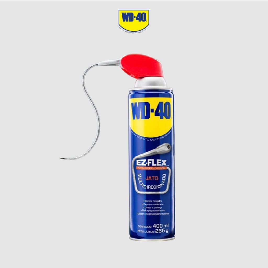 KIT WD-40 EZ-FLEX MULTIUSOS - Lubrificante e Desengripante - Bico Maleável de 20cm - 400ml