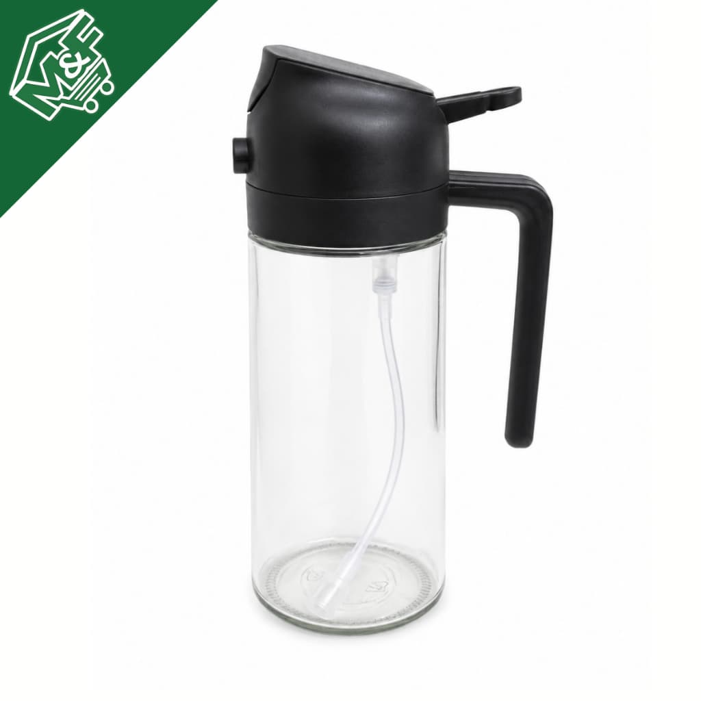 Spray Borrifador Dosador 2 em 1 Azeite Vinagre Oléo Vidro Modelo Galheteiro Cozinha 470ML