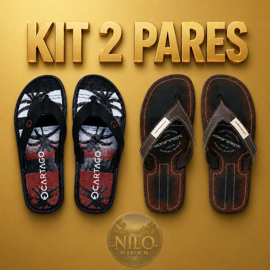 Kit 2 Pares Chinelo Sandália  Econômico Antiderrapante Tiras Reforçadas Macio Confortável Estampado