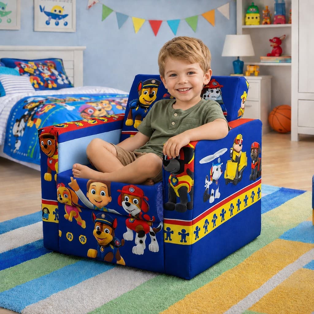 Sofazinho Infantil Menino Menina Personagens Estampados Confortável Compacto Decorativo Multiuso