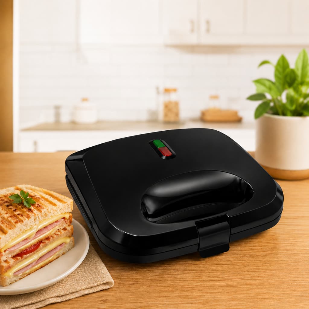 Sanduicheira Grill Elétrica 2 Em 1 750W 220V Antiaderente Prensa Dupla