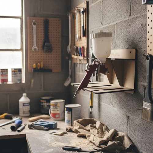Porta Pistola De Pintura Em Mdf Fixação Segura
