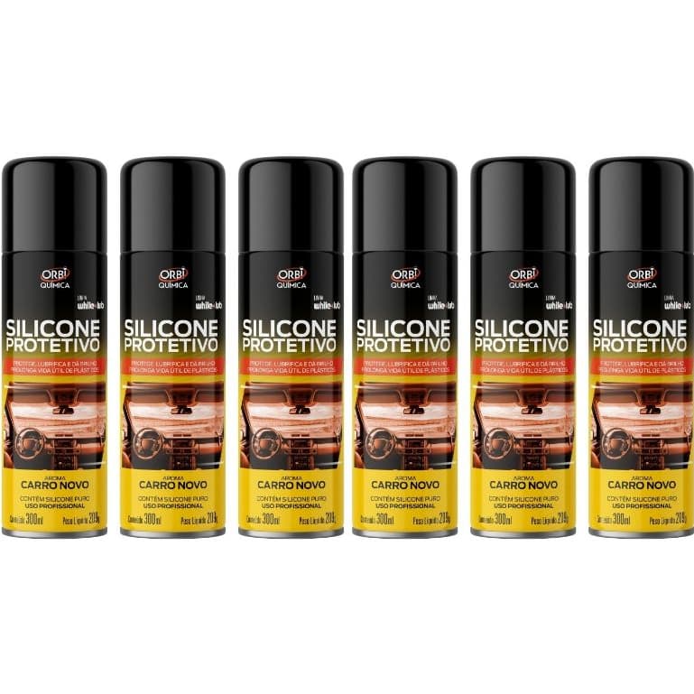 Silicone Spray Para Borrachas De Portas E Canaletas - Carro Novo - 6 UNIDADES
