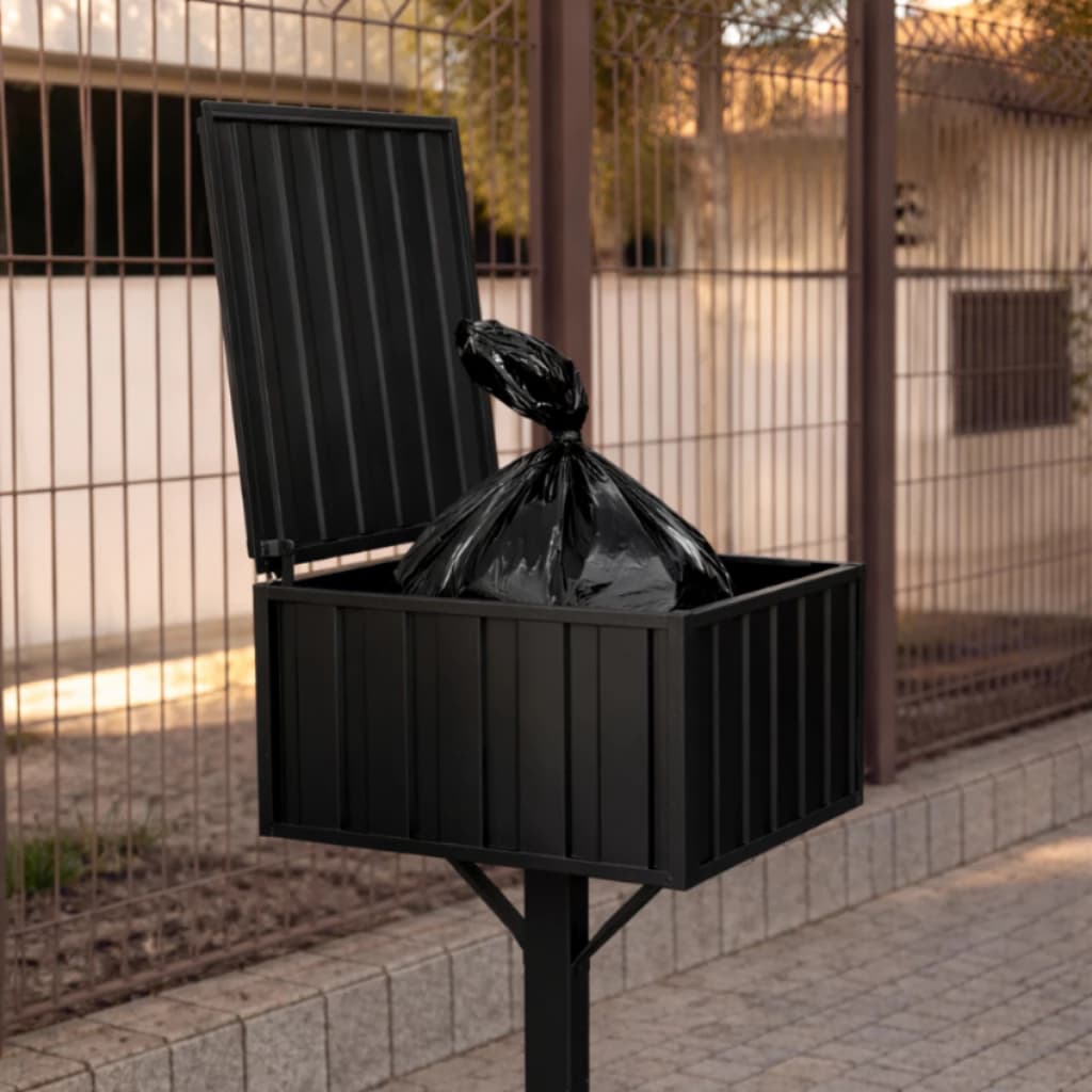 Lixeira de Calçada com Tampa para Rua Durável Lixeira Painel