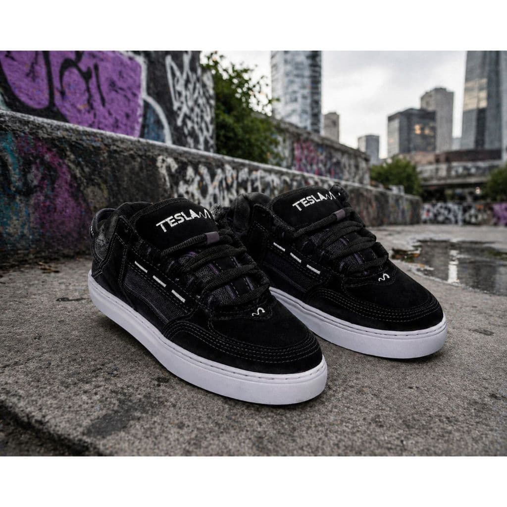 Tenis Skatista Casual Tesla Coil All Black Roxo