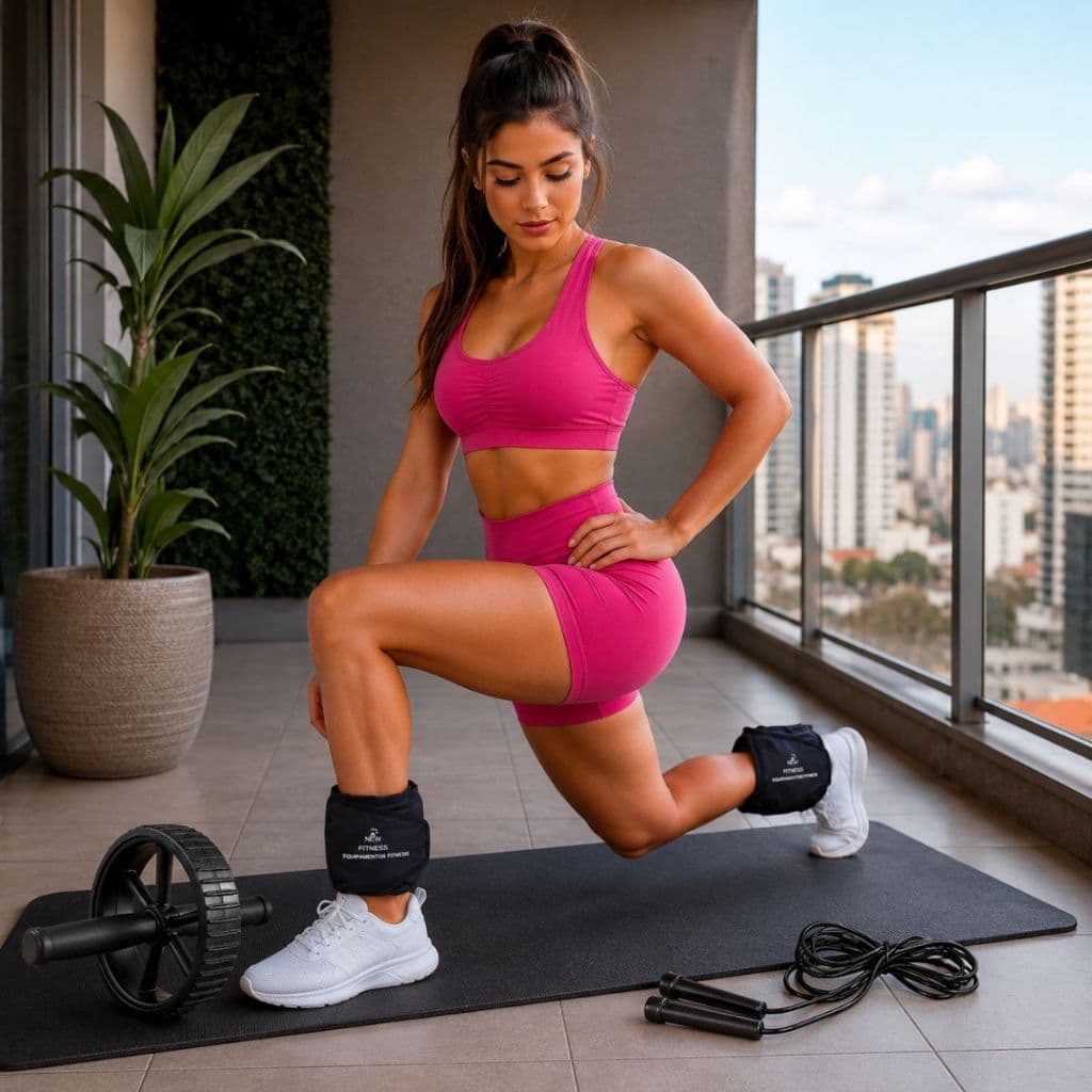 Roda Abdominal Exercícios Par de Caneleira 3Kg Treino de Perna Academia Casa Musculação Saúde Bem Estar Envio Rápido