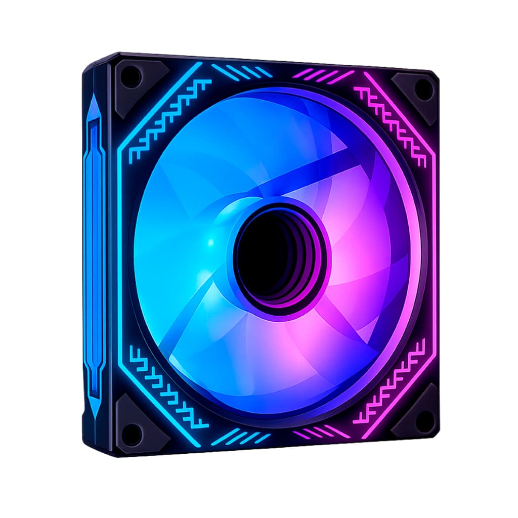 1 - Fan Avulsa Cooler Ventoinha Pc Gamer Aura Black Infinity Argb 120mm 6 Pinos Preto