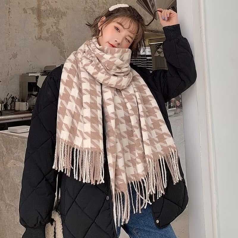 Cachecol Xadrez Feminino Lenço Pashimina Echarpe Masculino Unissex Para Frio Inverno 910