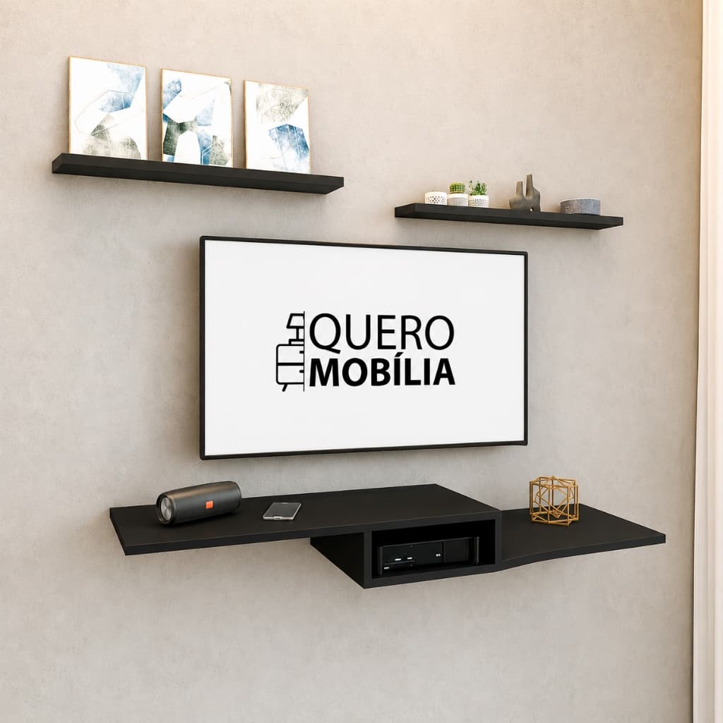 Rack Suspenso para quarto e sala Nicho para TV
