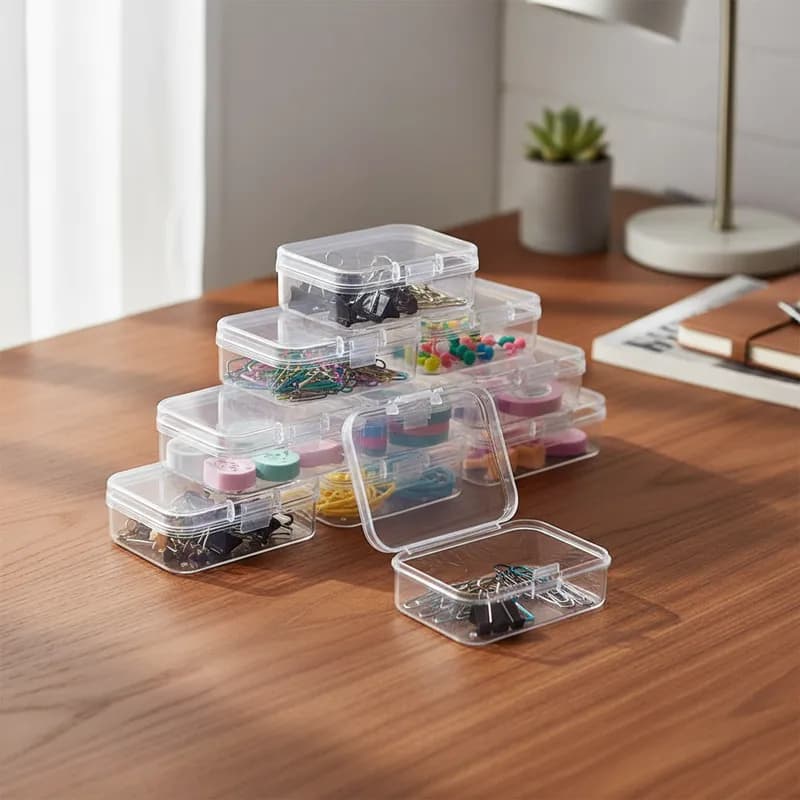 Caixa n°8 Organizadora com Tampa plastica Transparente porta Joias Pequena caixinhas