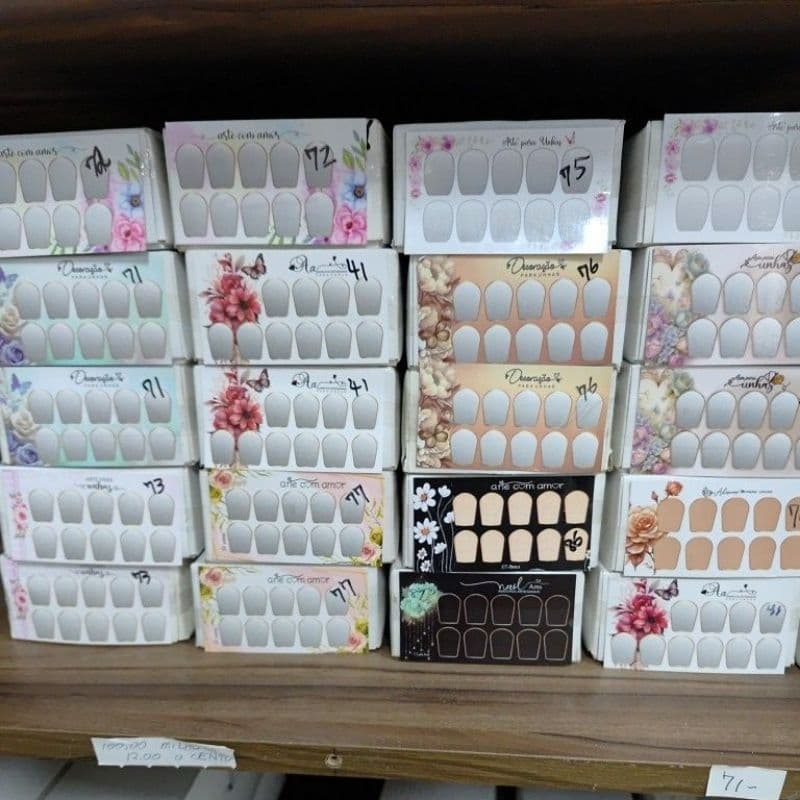 100 cartões 5 pares com as embalagens adesivadas