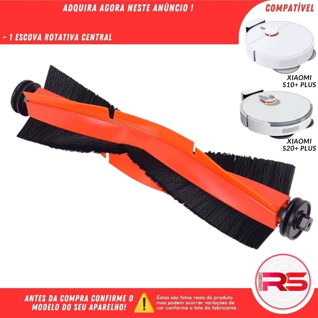 Escova Rotativa Central Robo Aspirador Xiaomi S10+ X10+ S20+ X20+ Plus