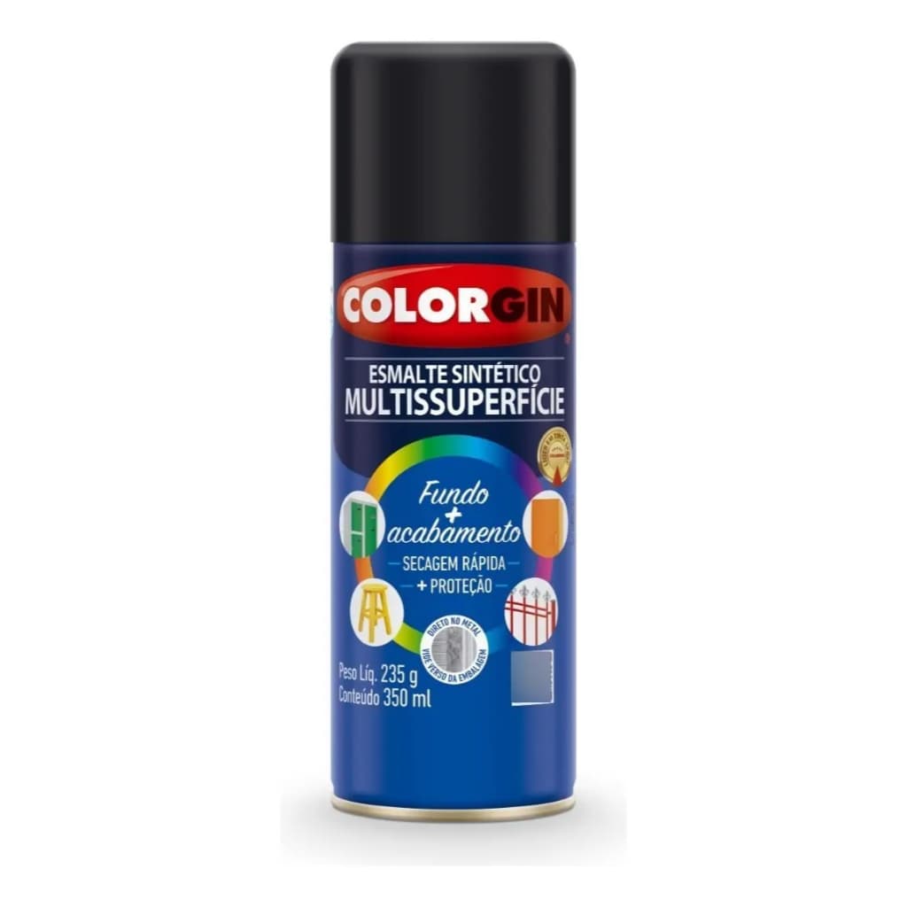 Tinta Spray Esmalte Sintético Multissuperfícies Colorgin 350ml