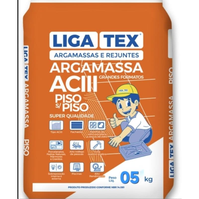 ARGAMASSA AC3 PARA PISO SOBRE PISO USO GERAL. ( VENDIDA FRACIONADO FORA DA EMBALAGEM ORIGINAL) EMBALAGEM COMPRE 20 KILOS