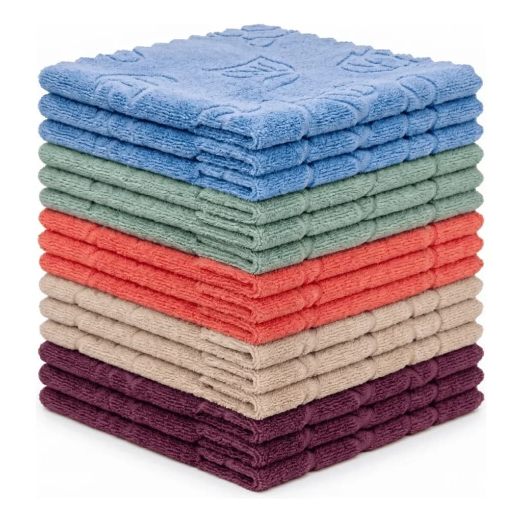 Kit 15 Flanelas Pano Microfibra Multiuso Limpeza Pia Vidro Carro Premium Sortidos
