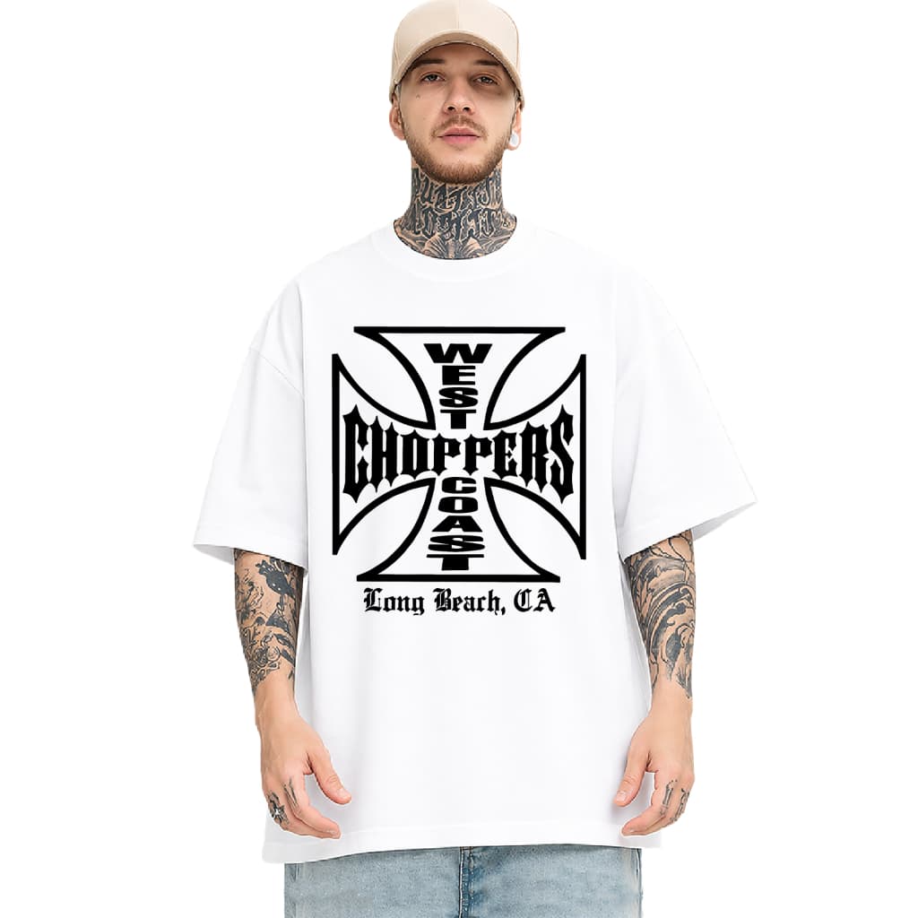 Camiseta Oversized 677 - Masculina West Coast Choppers Long Beach Casual