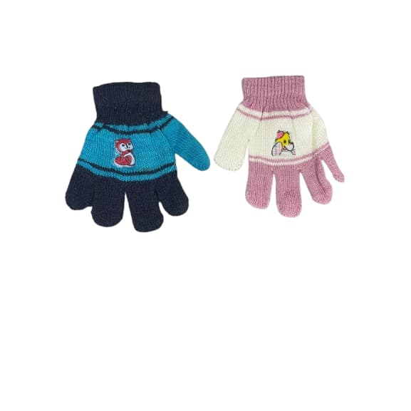 Luva Infantil 1 a 4 anos Azul ou Rosa