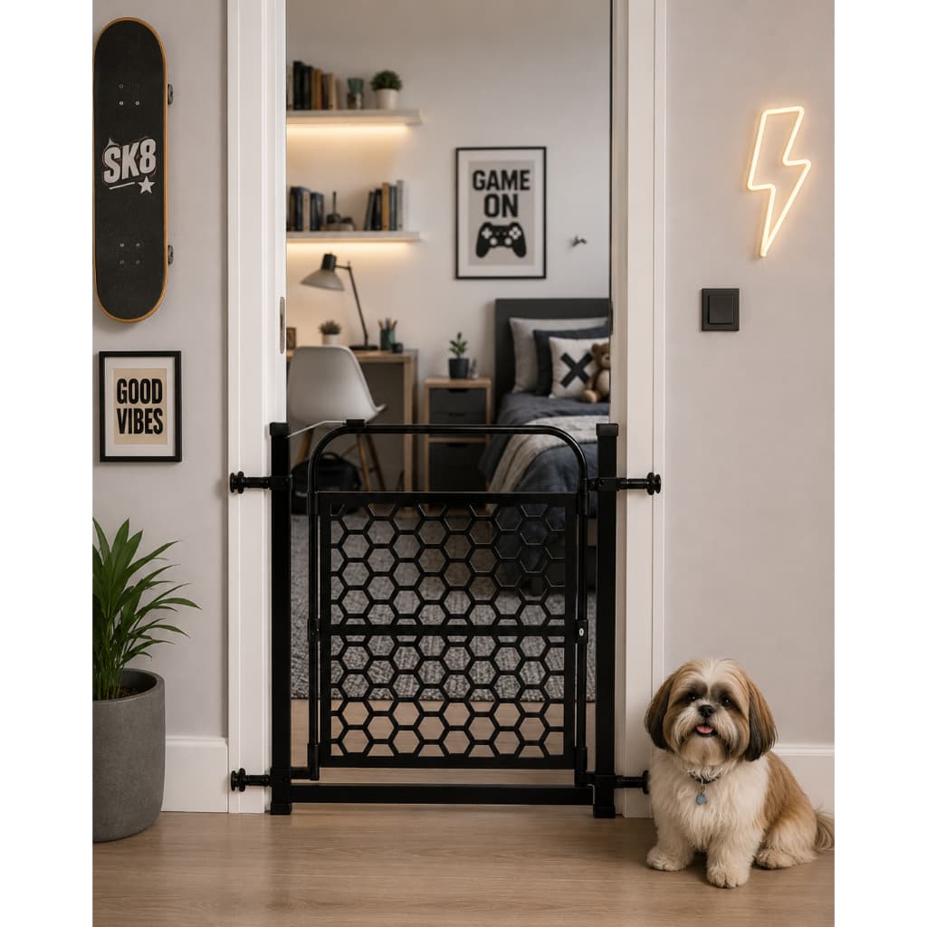 Portão de Segurança com Trava para Bebês e Pets Sem Furo compacto
