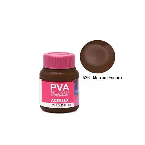 Tinta Fosca Artesanato Pva 37ml Acrilex - 526 Marrom Escuro