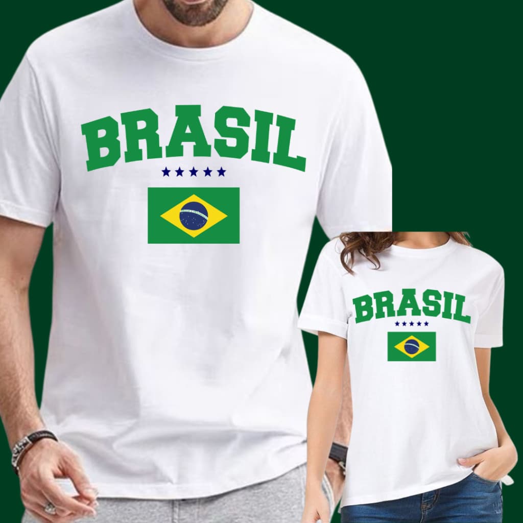 Camiseta T-Shirt Feminina Brasil Copa Confortável