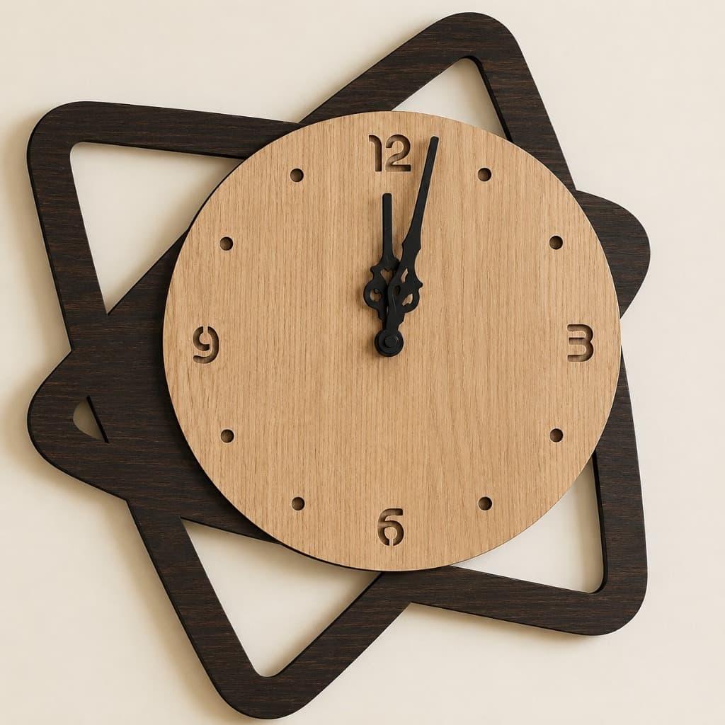 Relógio De Parede Decorativo Madeira Laminada 30cm Para Sala Quarto Cozinha Closet Últimas Unidades