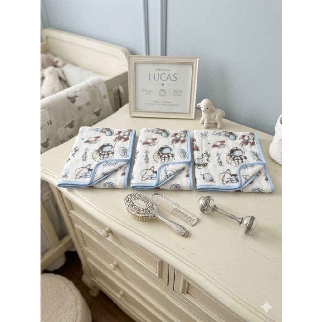 Kit 3 Fralda De Boca Para Bebê Estampada 30x36 Infantil