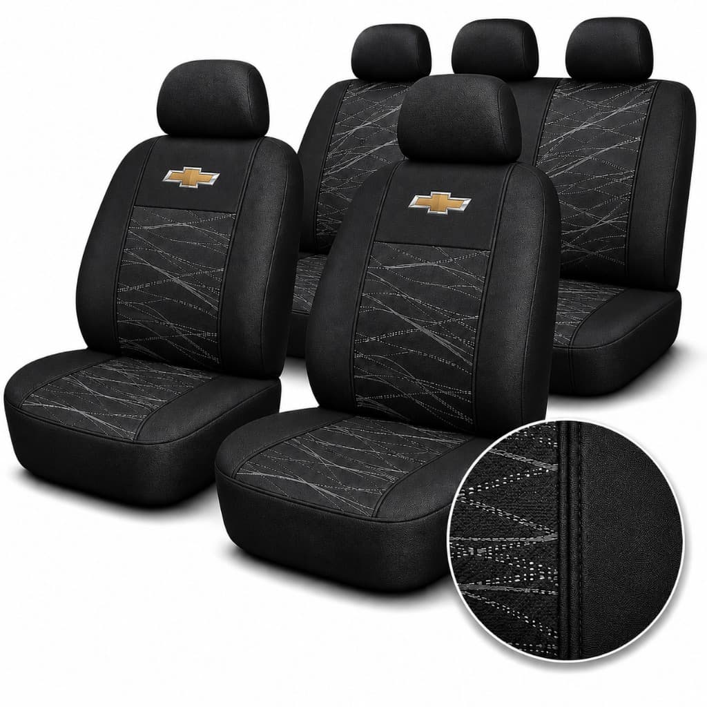 Kit Jogo Capa Banco Carro Tecido Automotivos Grosso Gm Chevrolet Celta Prisma Ônix