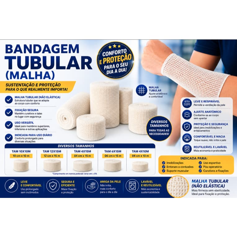 Malha Tubular Diversos Tamanhos - Msó