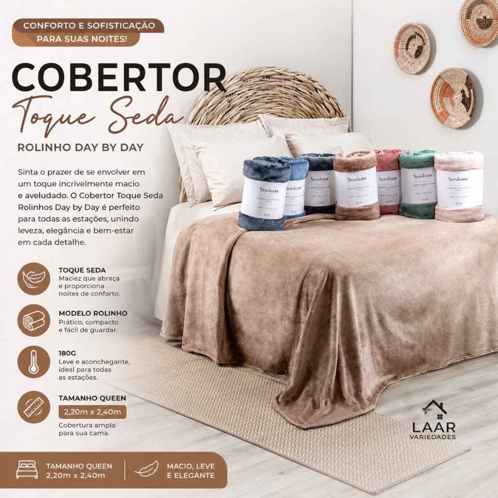 Cobertor Rolinho Para Casal Toque Seda Queen 2,20x2,40M Quente Para O Frio Inverno Cama Cobre Leito