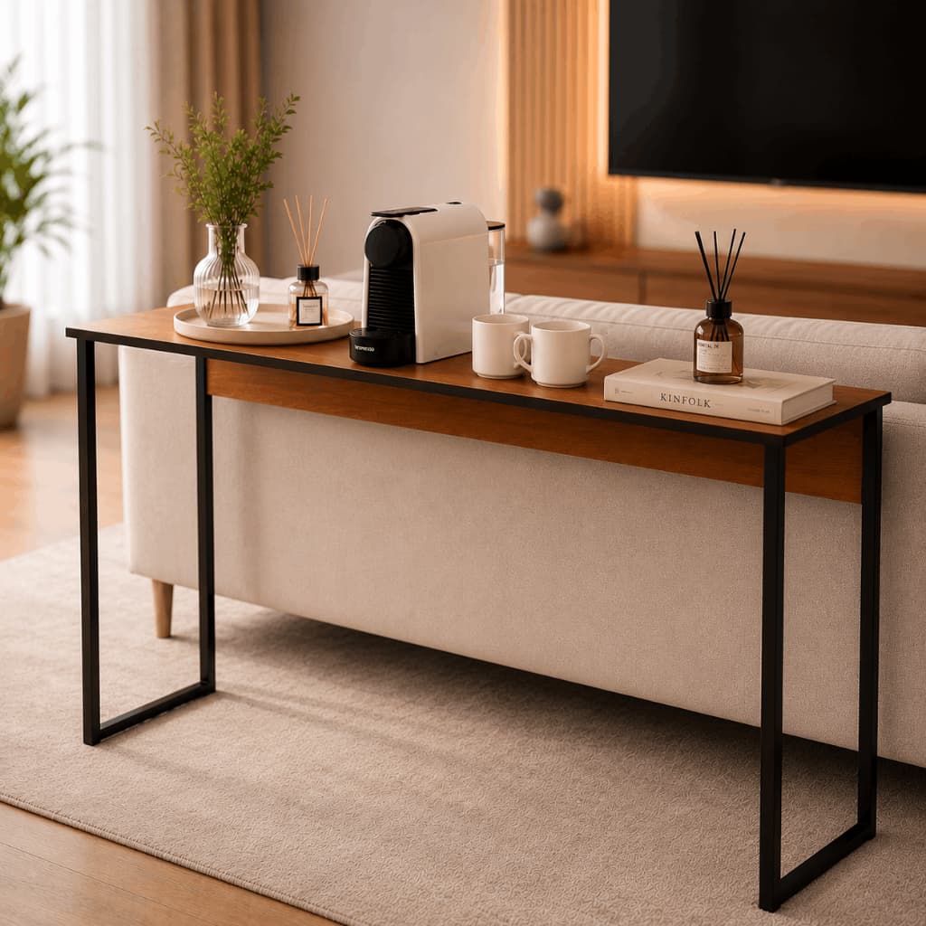 Aparador Grande 115cm Estilo Industrial Decoração Moderna Sala Cozinha Buffet Multiuso Bar Bebida Cantinho do Café