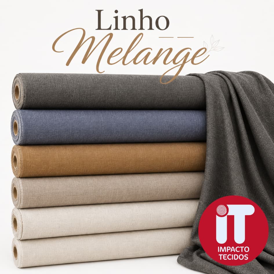 Tecido Linho Melange 1m x 1,40m Com Elastano Alfaiataria Vestido Calça