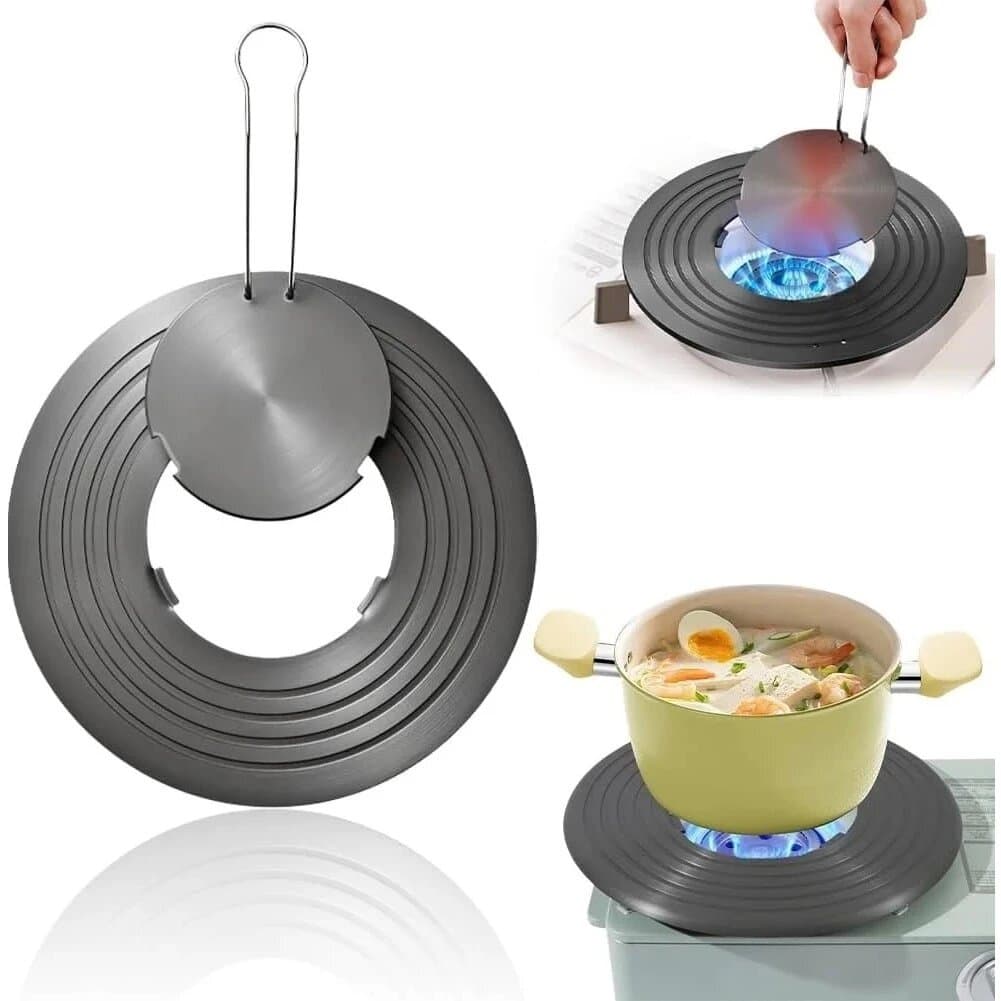 Chapa Difusor de Calor Fogão a Gás 26cm Placa Dupla Anti Respingo
