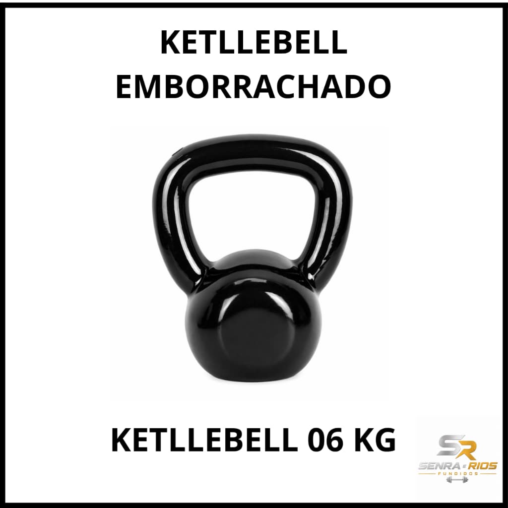 Kettlebell Emborrachado One Life Sports 6 kg - Resistente, Versátil, Ergonômico