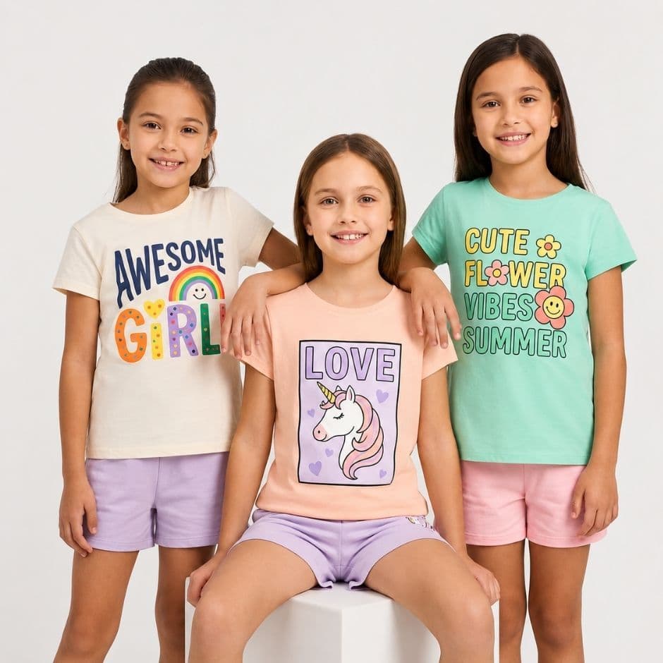 Kit Roupa Infantil Menina Do Tamanho 01 ao 14 Anos Conjuntos Verão Infantil Roupa Bebe Menina Sortido