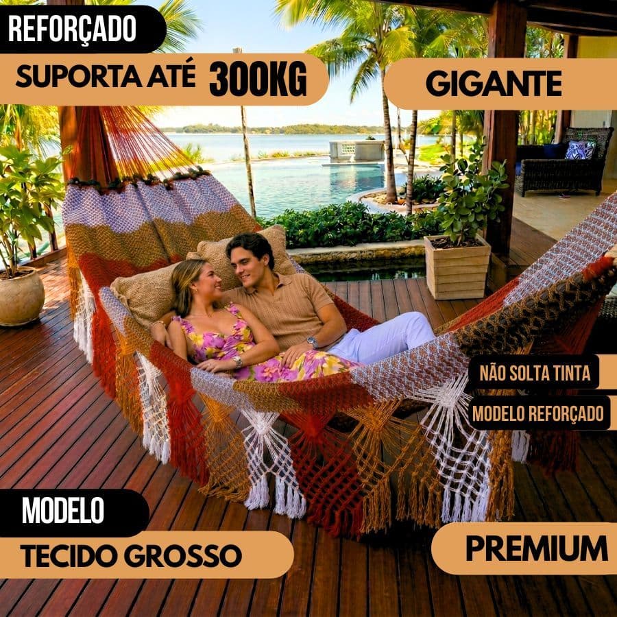 Rede De Descanso Dormir Casal Luxo Grande Reforçada Varias Cores - Promoção