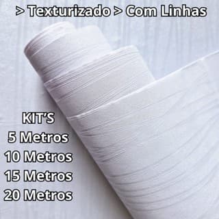 Papel de Parede Branco Linha Texturizado Adesivo Autocolante Sala Quarto Cozinha Lavavel