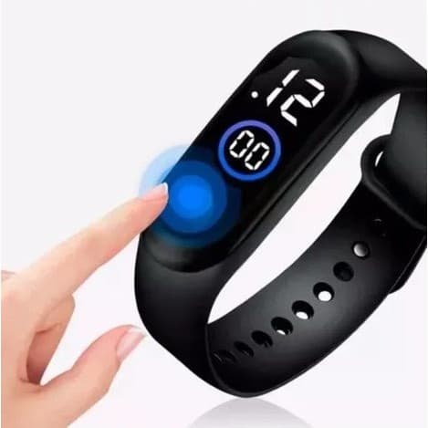 Relógio Esportivo Unissex LED Digital Prova D'Água Preto