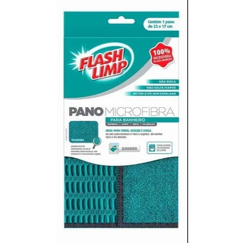 Pano Microfibra multiuso para Banheiro, FLP6711, Flash Limp