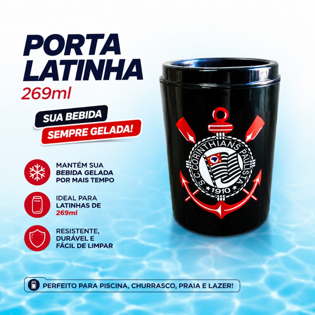 Porta Lata 269ml Suporte Cerveja Fina Térmico Personalizados