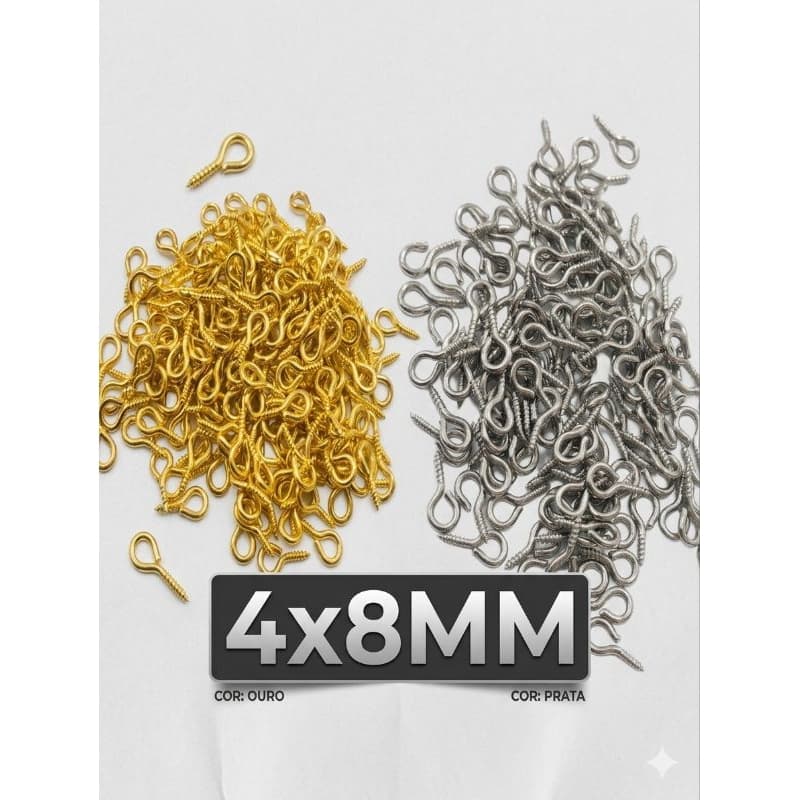 Mini Pitão para Artesanato 4x8 MM Com 1.000 Unidades.