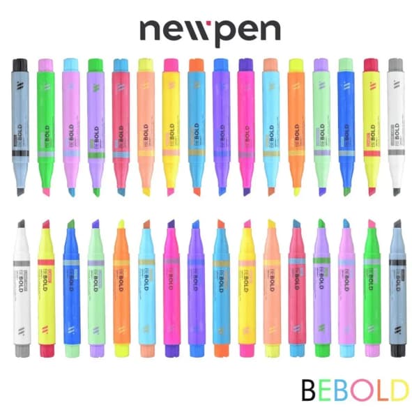 Marca Texto Be Bold Newpen Perfumado | Pastel, Neon, Blender, Preto e Cinza | Escolha a Cor