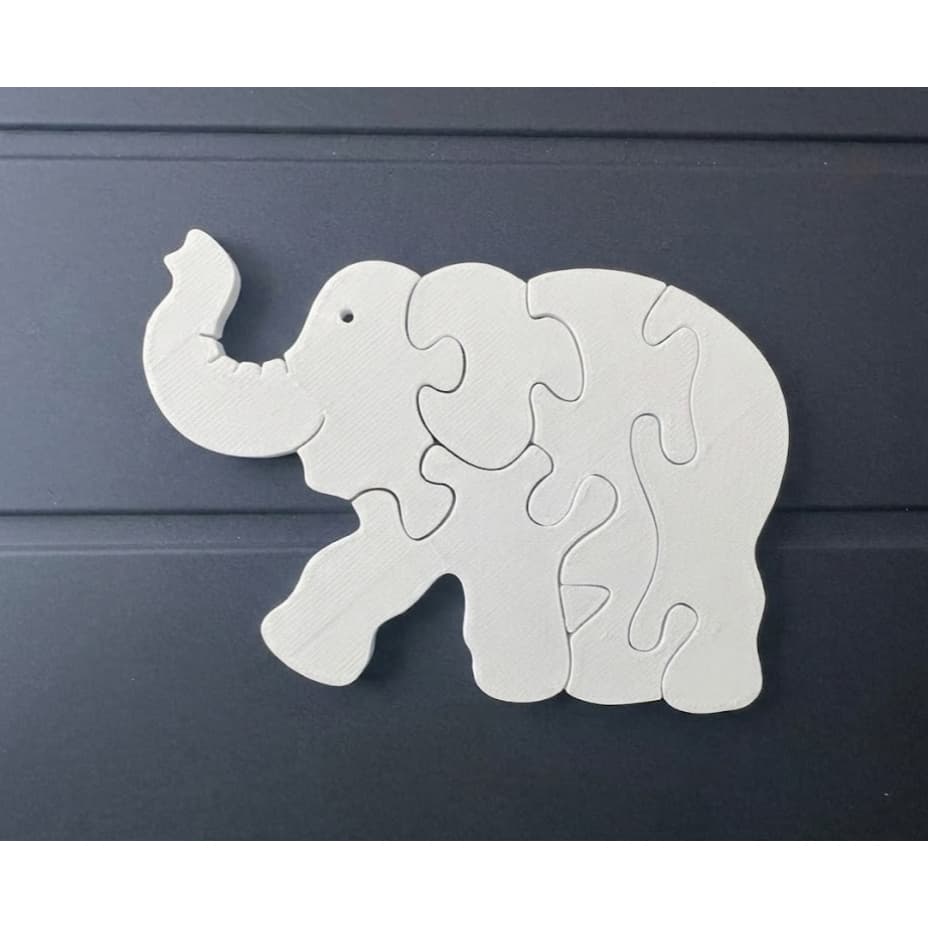Muggora Kit 2 QuebraCabeças Infantil Educativo Elefante Feliz  Escolha sua cor