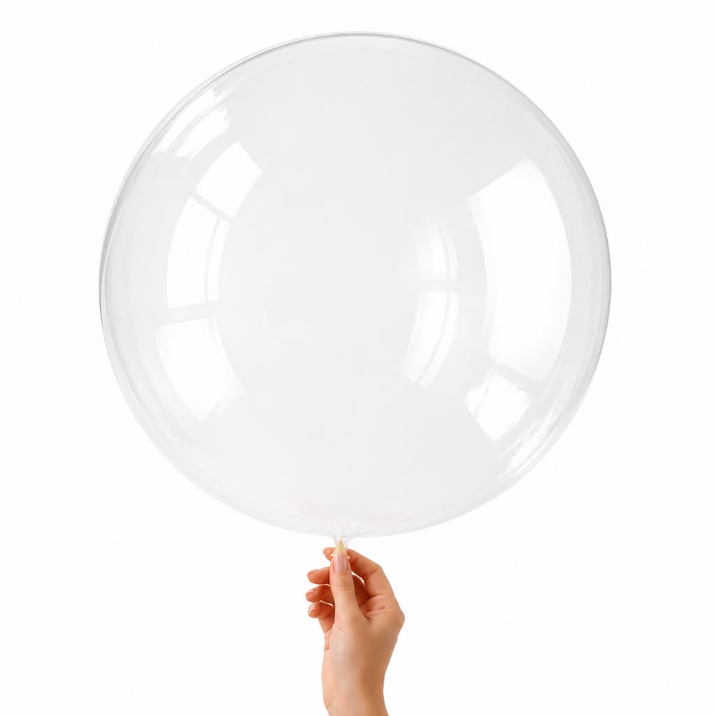 Balão Bubble 24 Polegadas 60cm Cristal Transparente Kit 5 a 50 Unidades Decoração Festa Aniversário