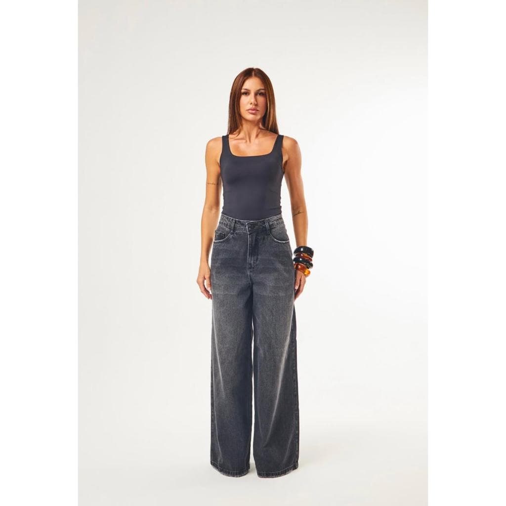 Calça BAGGY STONE JEANS ORIGINAL CALÇA FEMININA Jeans Feminina Wide Leg