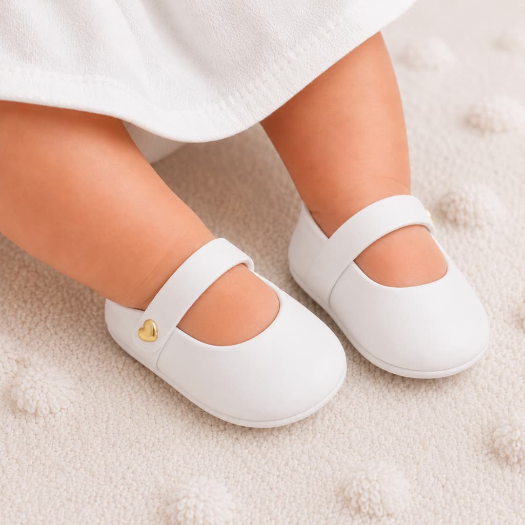 Sapatilha Bebê Sapatinho Batizado Menina Para Customizar  Batizado Macio Cores Variadas  Nº 13 ao 18