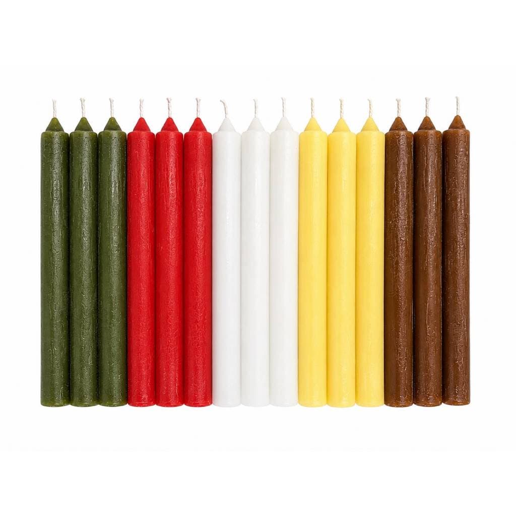 Velas Palito 15cm Brancas ou Coloridas 1kg (40 Unidades)